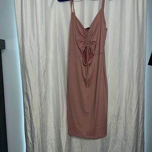 Red tight fitting dress